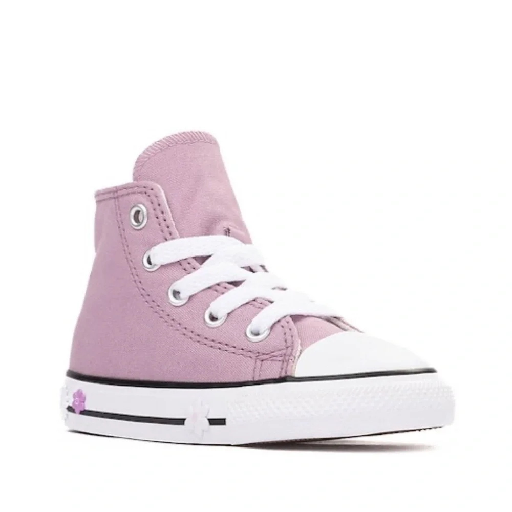 NEW CONVERSE Chuck Taylor Flower High-Top Sneaker Toddler Orchid